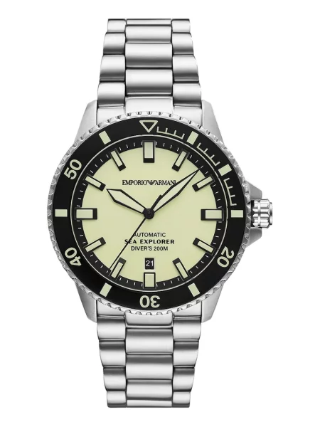 Emporio Armani zegarek SEA EXPLORER srebrny