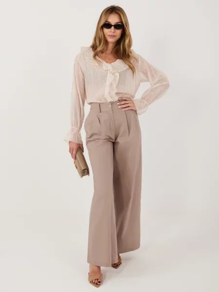 Pantaloni Rue Paris alb