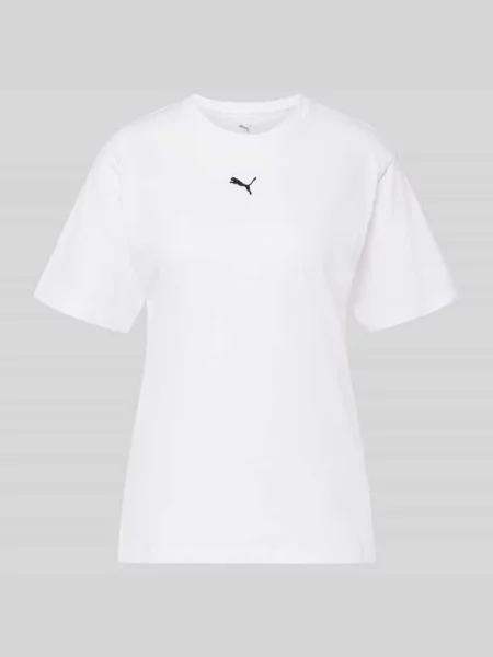 T-shirt o kroju relaxed fit z czystej bawełny Puma biała