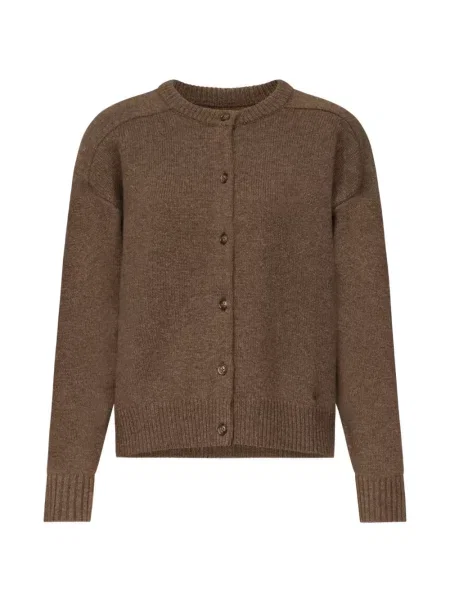 Cardigan Loulou De Saison cu decolteu rotund maro