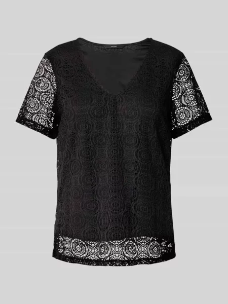 T-shirt o kroju regular fit z efektem podpalania model ‘MAYA’ Vero Moda czarna