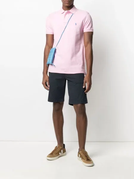 Siuvinėta trumpas polo marškinėliai Polo Ralph Lauren rožinė