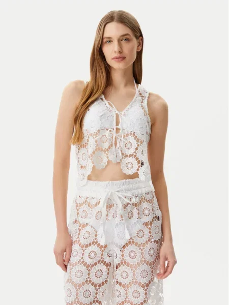 Seafolly топ Secret Garden бял