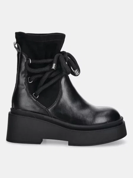 Черевики GOE на плоскому ходу BLACK чорний