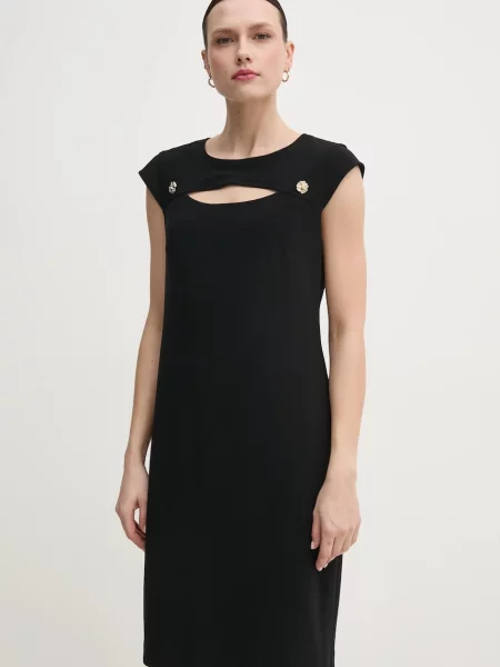 Joseph Ribkoff rochie midi mulata negru