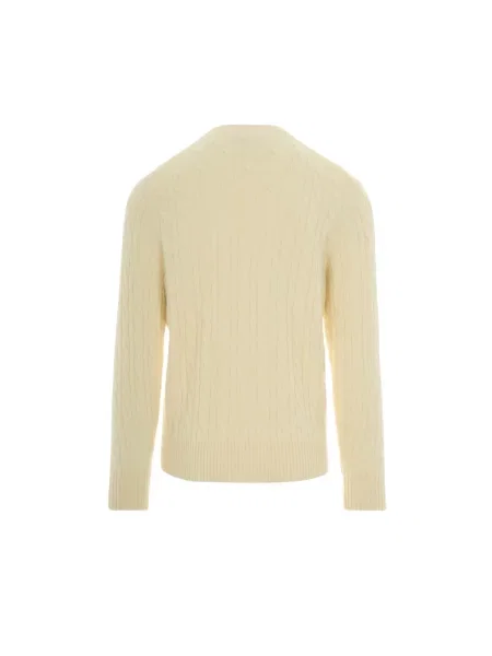 Sweter Lacoste wełniany elegancki biały