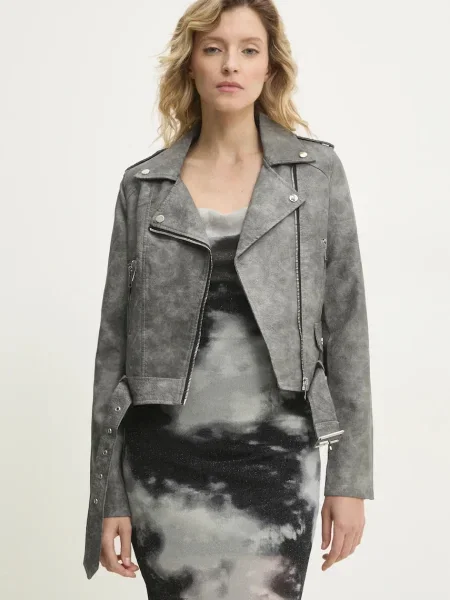 Рокерско яке Answear Lab преходен модел сиво