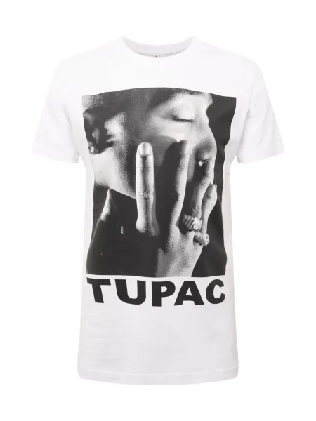 Mister Tee Tričko Tupac Profile šedá / černá bílá