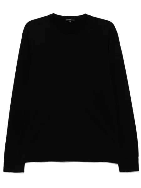 Tricou James Perse cu decolteu rotund negru