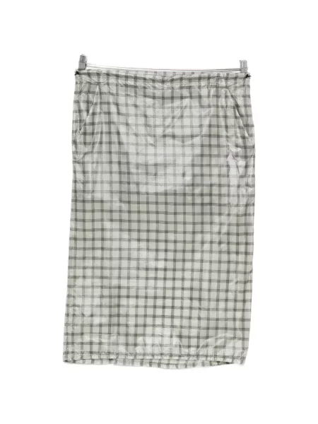 Spódnica midi Roa w kratkę z nadrukiem do kolan szara