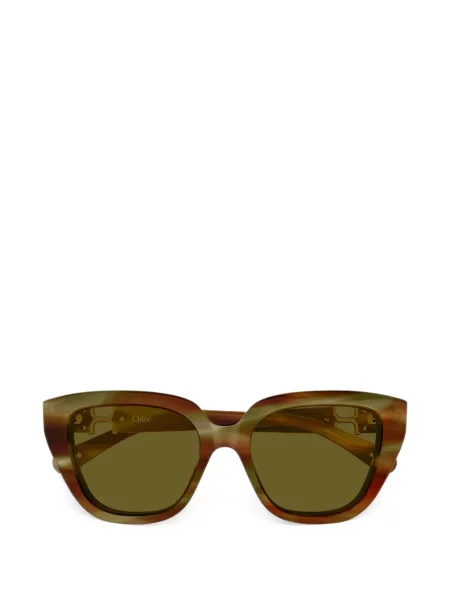 Ochelari de soare Chloé Eyewear cu autograf maro