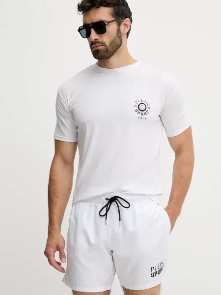 Тениска PLEIN SPORT с апликация бяло