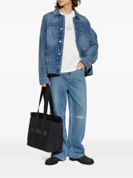 Tricou Allsaints cu imagine alb
