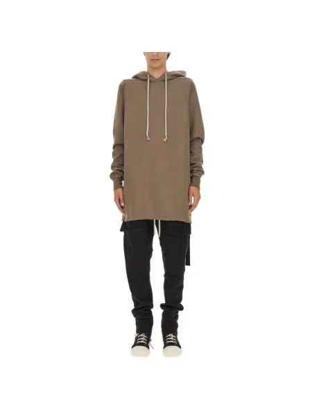Bluza z kapturem Rick Owens beżowa