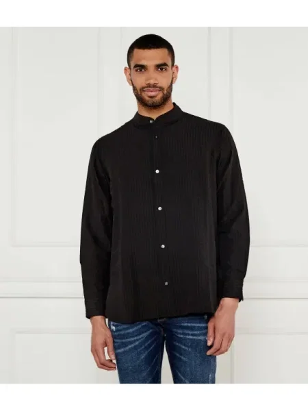 Emporio Armani Cămașă | Comfort fit negru
