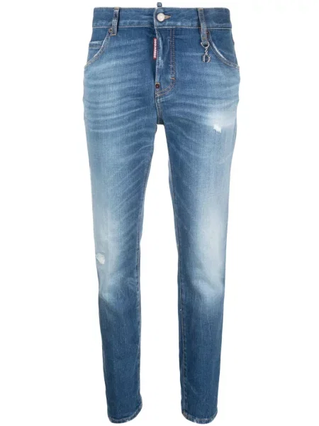 Zwężane dżinsy Dsquared2 zwężany niebieski