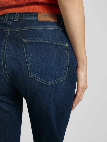 Jeansy o kroju regular fit w stylu 5 kieszeni model LARA' Angels granatowe