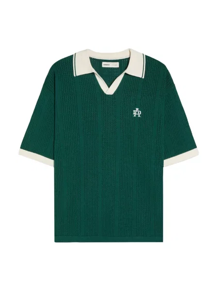 Bershka Tricou verde închis / lână alb