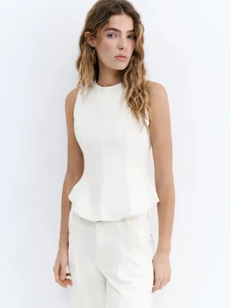 Pull&Bear Tričko bílá