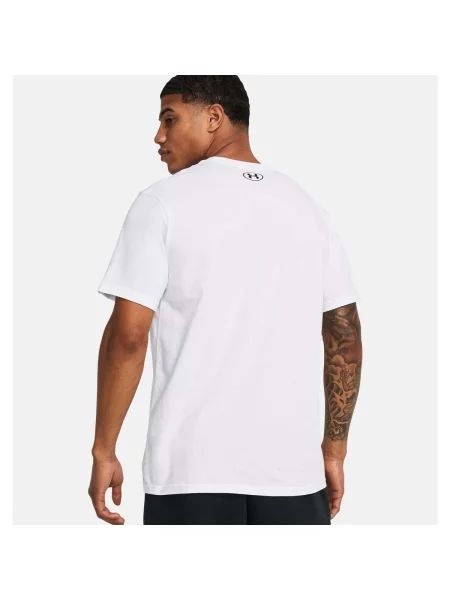 Pánske tréningové tričko Under Armour GL Foundation Update white/mod gray/black biela