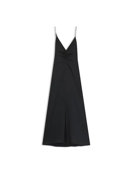 Lniana sukienka wieczorowa Hugo czarna