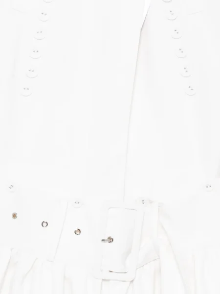 Palton Rokh cu volane alb