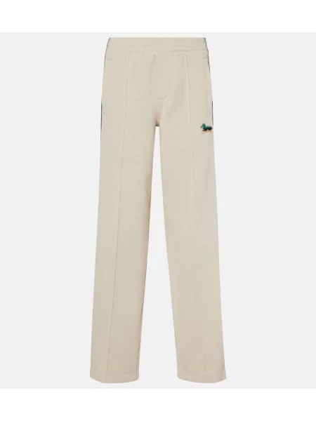 Pantaloni Burberry din jerseu bej
