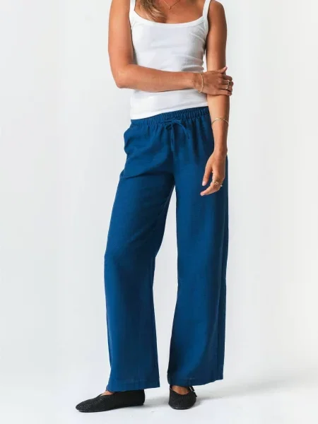 TEESHOPPEN Kalhoty Lilly námořnická modř