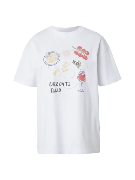 Abercrombie & Fitch Tricou ITALIA șamoa / roșu cireș / negru alb