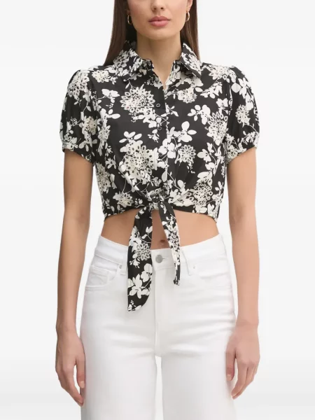 Cămașă Gaudi cu model floral negru