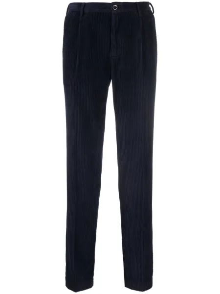 Pantaloni Incotex de catifea cord albastru