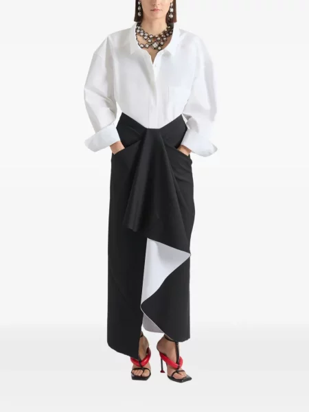 Fustă midi Givenchy de lână negru
