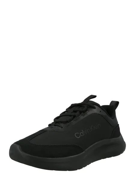 Sneakerși Calvin Klein din piele negru