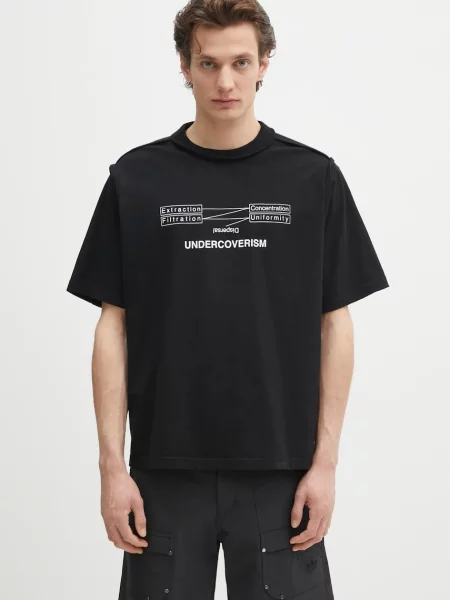 Undercover tricou din C/S barbati cu imprimeu negru