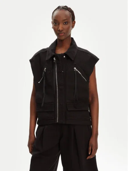PINKO Vestă elegantă Gerard Gilet negru