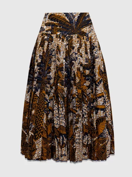 Спідниця-плісе Fantaisie Carnivora в принт Christian Dior біла