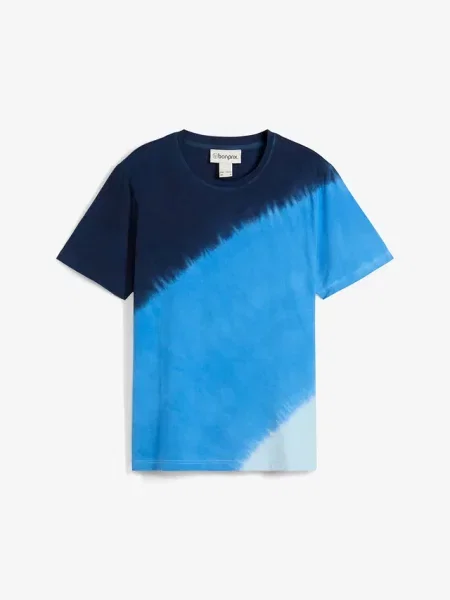 T-shirt z czystej bawełny organicznej niebieska