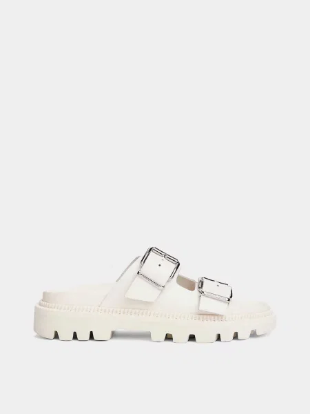 Кожаные шлепанцы Tommy Hilfiger белые