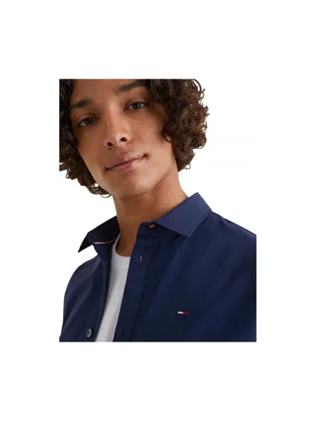 Tommy Jeans Košeľa tmavomodrá / biela / červená modrá