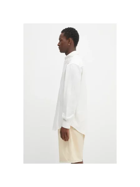 Drôle de Monsieur koszula La Chemise Oxford regular z kołnierzykiem button-down beżowy