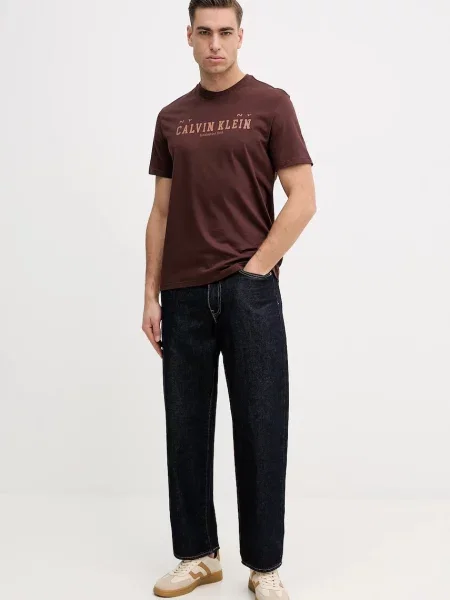Calvin Klein Jeans kratka majica rjava