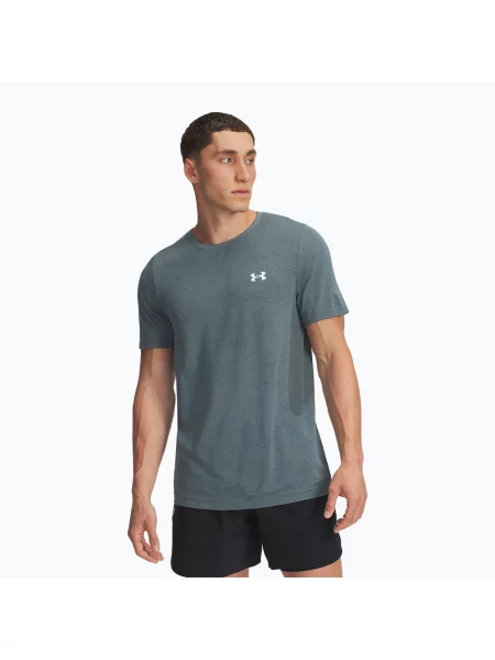 Tricou de antrenament pentru bărbați Under Armour Vanish Seamless jasper blue/white alb