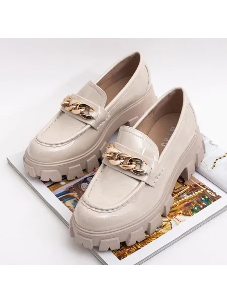 Lakirana ogrlica Resti bež