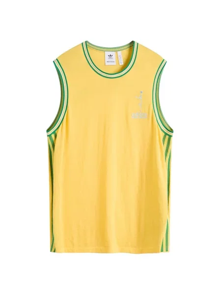 Dzianinowa kamizelka dzianinowa Adidas żółta