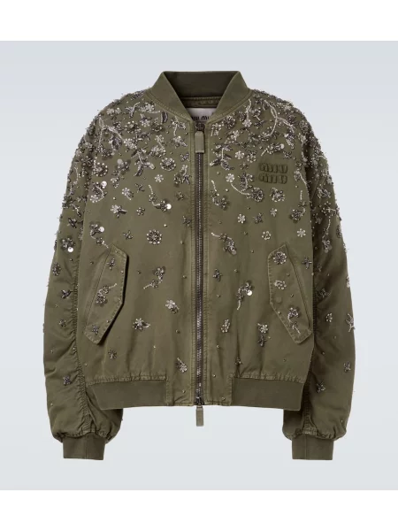 Geacă bomber Miu Miu verde
