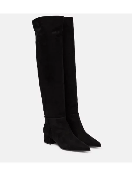 Cizme Gianvito Rossi din piele de căprioară negru