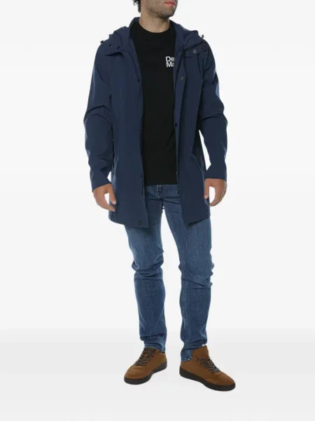 Geacă Trussardi cu glugă albastru