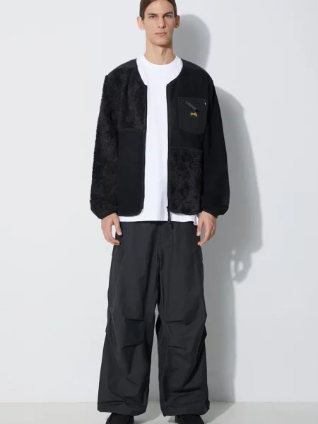 Μπλούζα Stan Ray PATCHWORK FLEECE CARDIGAIN μαύρο