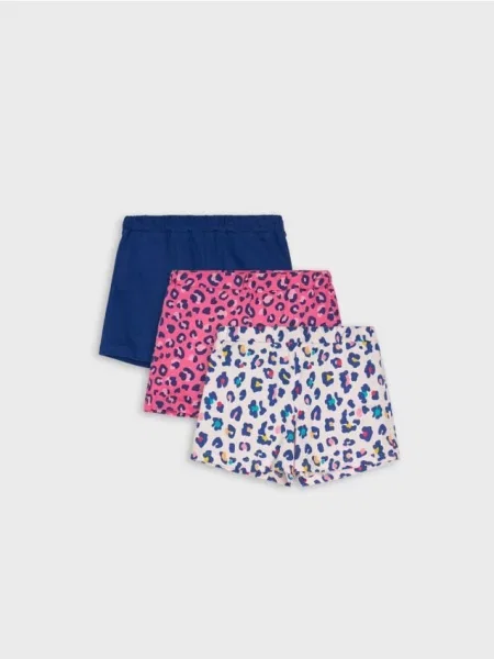 Sinsay šortky s leopardím vzorem 3 pack vícebarevná