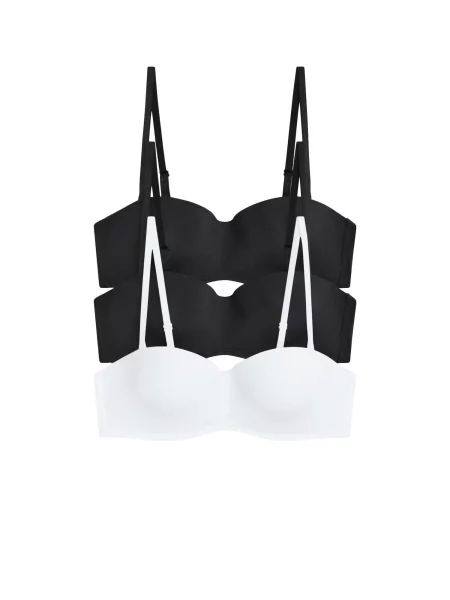 The Set Sutien negru alb